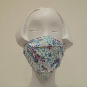 Women Cotton Face Mask Filter Triple Layer Reusable Washable Adjustable No Wire
